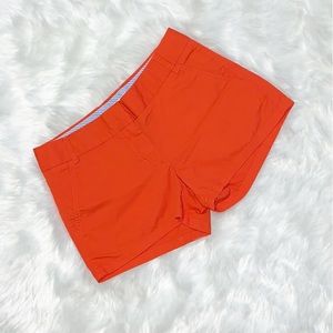 J. CREW CHINO BROKEN-IN SHORTS ORANGE SIZE 2